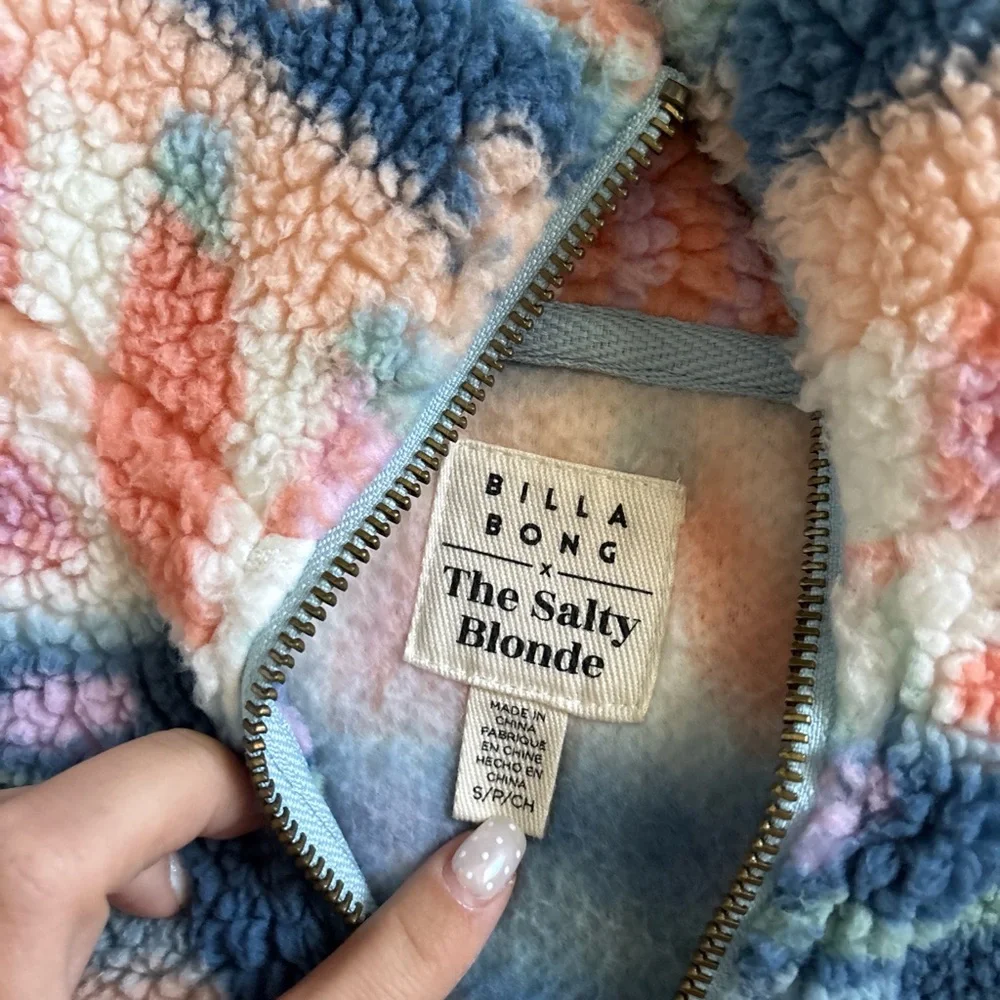 Billabong The Salty Blonde Fleece Crop Jacket - Picture 2 of 3